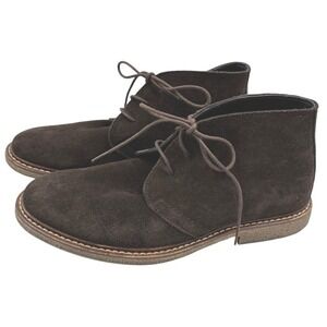 HAWKE CO Mojave Men's Dark Brown Suede Chukka Boots Size 10 Lace Up Rubber Sole